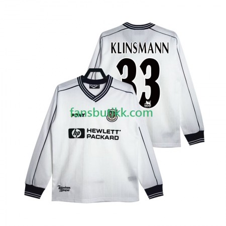 Fotballdrakt Tottenham Hotspur KLINSMANN 33 1999 Retro Hjemmetrøye 1997 Langermet